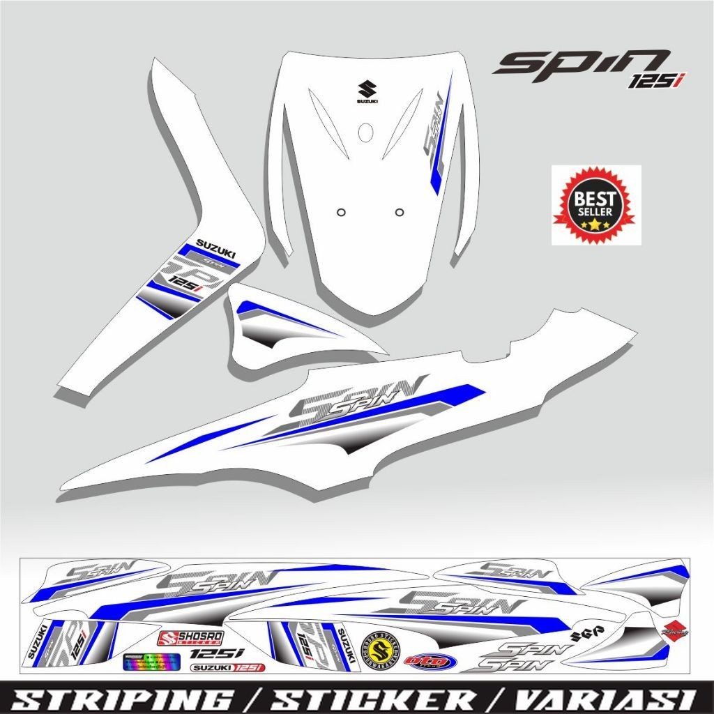 STRIPING SPIN 125 SR / STIKER SPIN 125 /  STIKER MOTOR SPIN / STRIPING SUZUKI SPIN POLET
