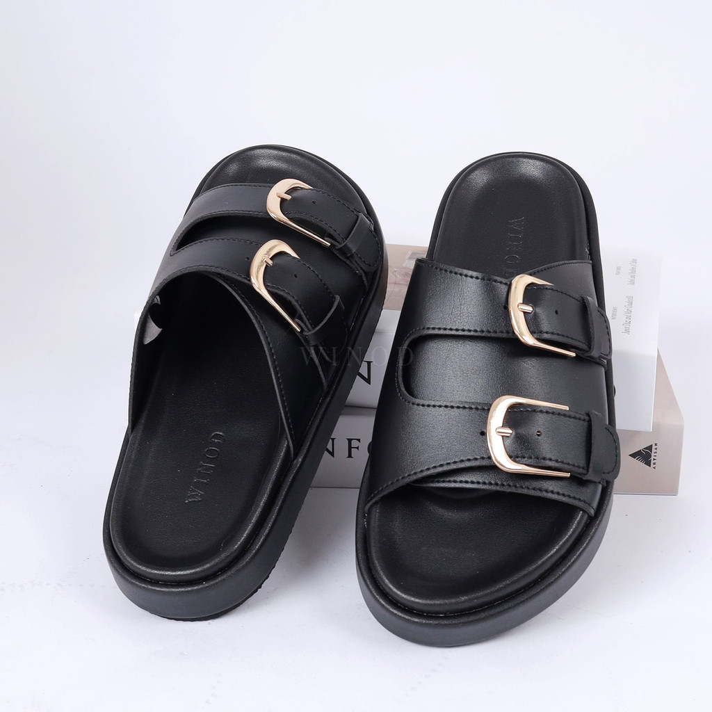 WINOD Kenzo Sandal Platform Slop Hangout Model Simple Wanita Daily