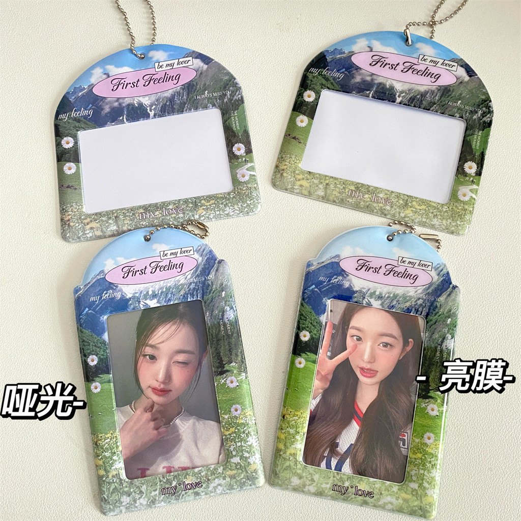 

Ins Scenery Series 3inch Card Holder Kpop Photocard Holder Photo Card Holder Bag Pendant School Stationery