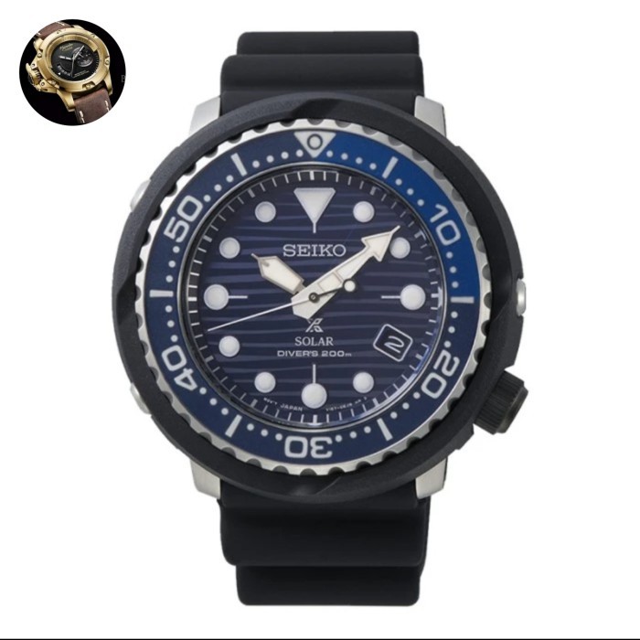 Jam Tangan Pria Seiko Prospex Tuna Rubber Strap SNE518P1 SAVE THE OCEAN Solar Diver