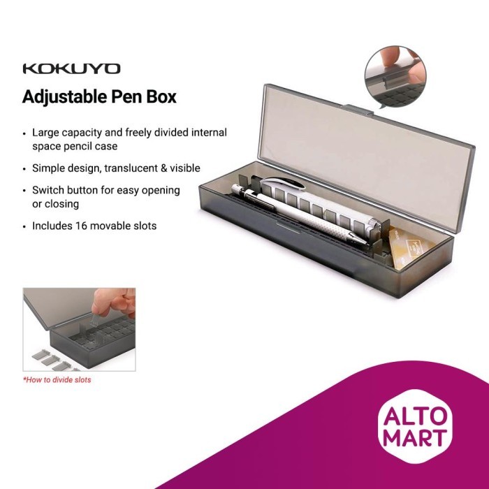 

[BEST]Promo KOKUYO PP Pencil Case with Adjustable Dividers Kotak Tempat Pensil - BLACK