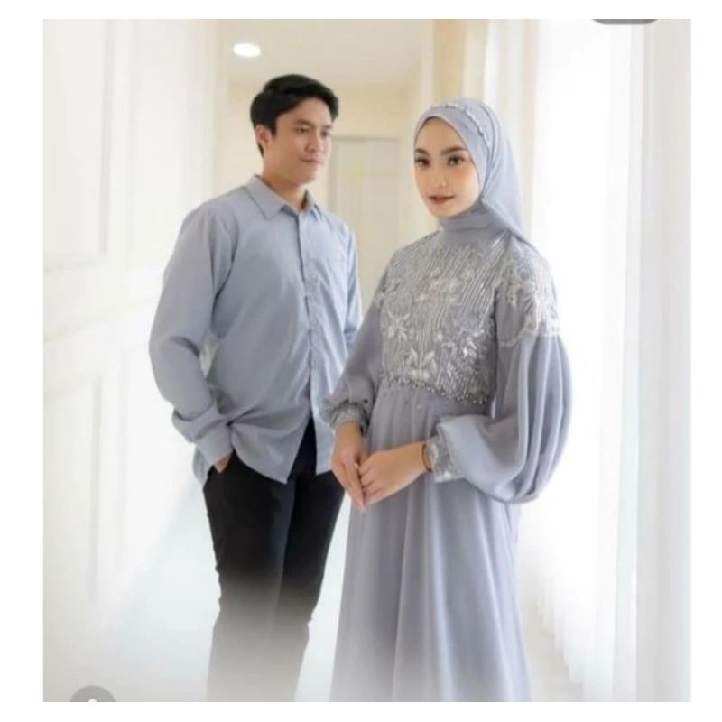 Couple dress kemeja - dress payet - Dress pesta - dress terbaru - dress mewah elegan cantik - Gamis 