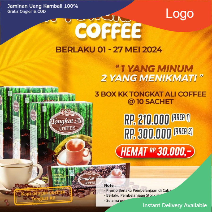 

2 KK Kopi Tongkat Ali Free 1 KK Kopi Tongkat Ali (2 Pack × 10 Sachets) Ginseng Jinten Hitam Tongkat Ali Bubuk KK Coffee Tambah Gairah & Kesuburan