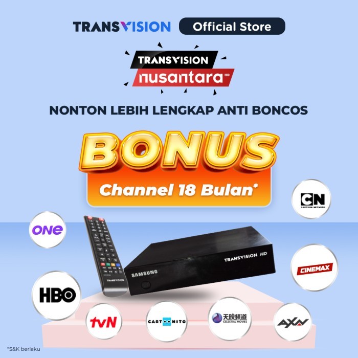 STB Transvision DTH Nusantara HD Bonus Channel Free to View Selamanya