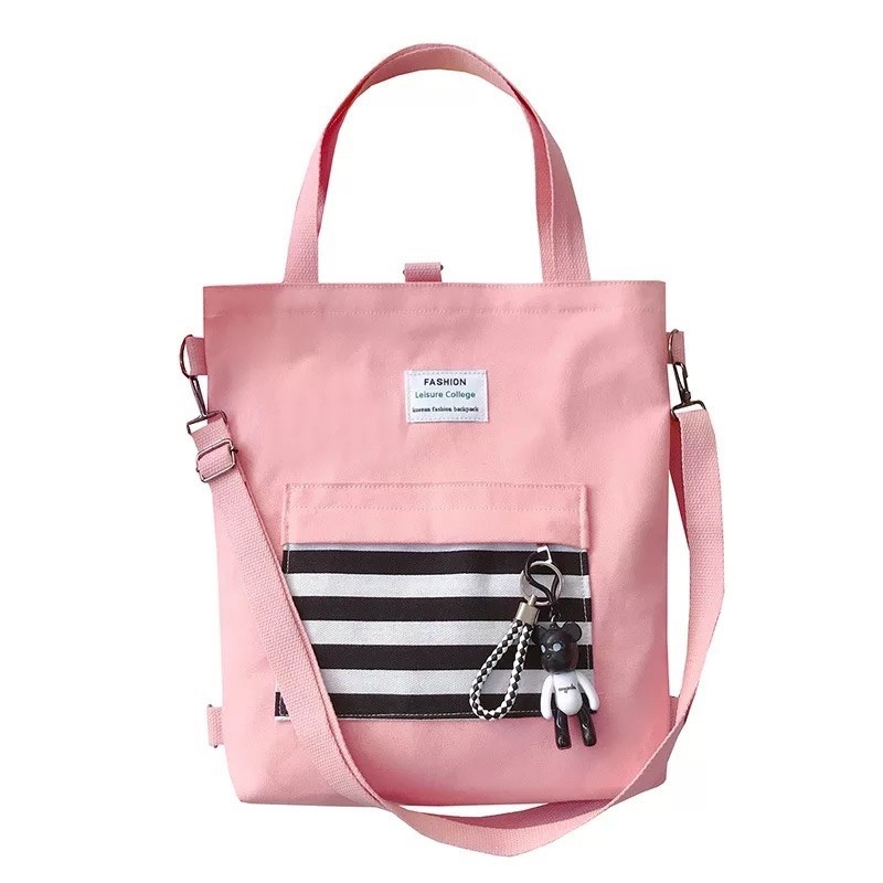 TAS AMELIA TOTE BAG SALUR - Tas Tote Bag Wanita Multifungsi Bisa Selempang dan Ransel