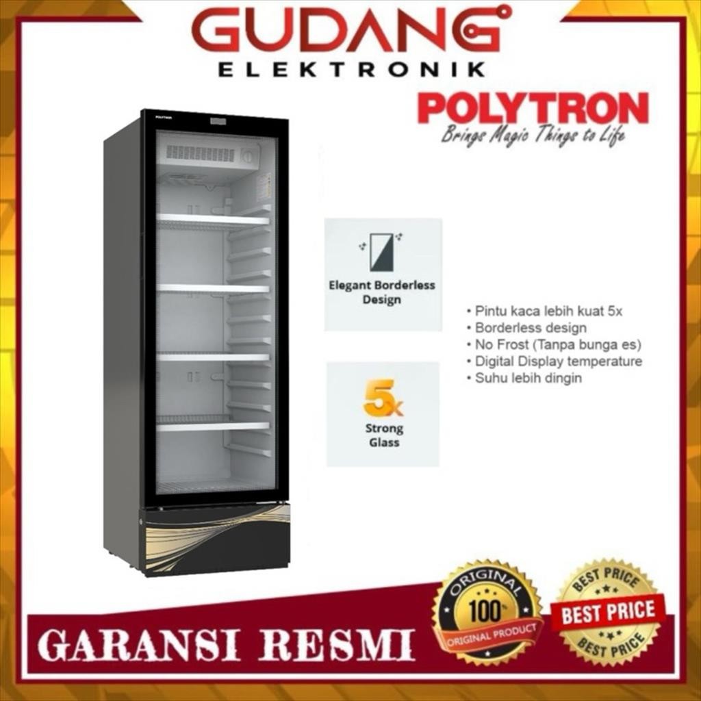 SHOWCASE 1 PINTU POLYTRON 285 LITER SCN-238 SHOWCASE POLYTRON SCN 238