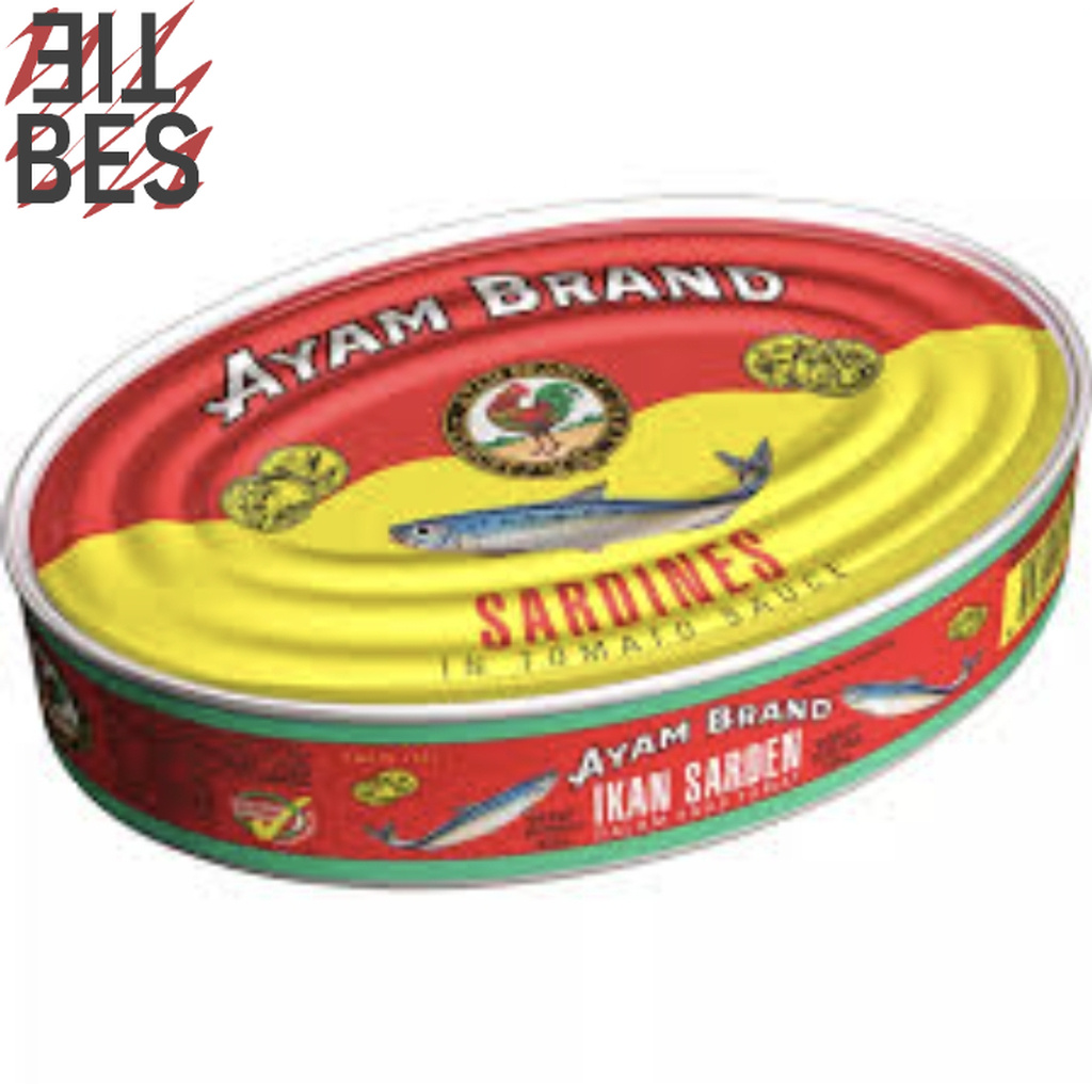 

BESTIE Ayam Brand Sardines in Tomate Sauce | Ikan Sarden Kaleng Oval Cap Ayam 425g