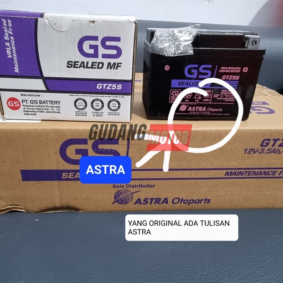Aki Motor Astra GS GTZ5s NVA New Vixion Advance Accu Kering MF ORI HARGA GROSIR MURAH