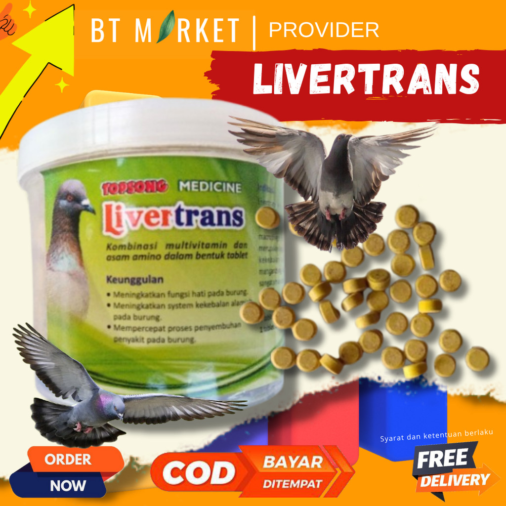 LIVERTRANS TOPSONG 1 Butir Multivitamin merpati per 1 butir liver trans