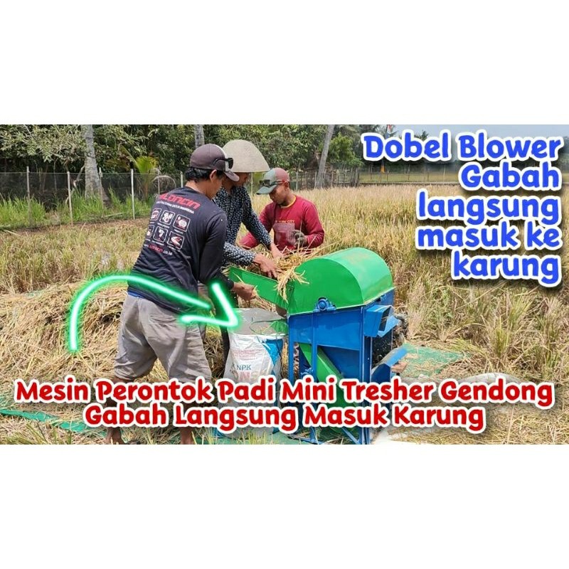 Mesin Perontok Padi Langsung Masuk Karung Aritan Pendek Tanpa Mesin
