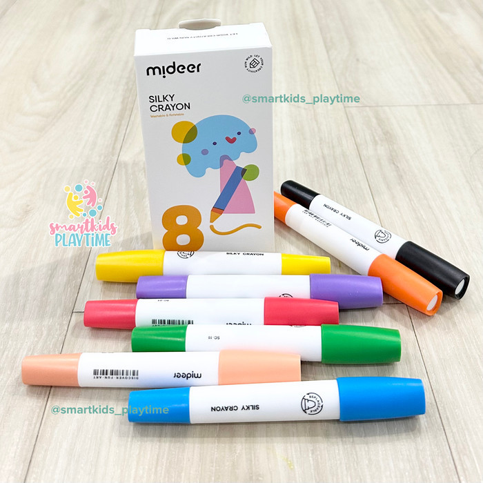 

Andma Mideer Silky Quick Dry Crayons Bucket Mainan Kreativitas Anak - 8