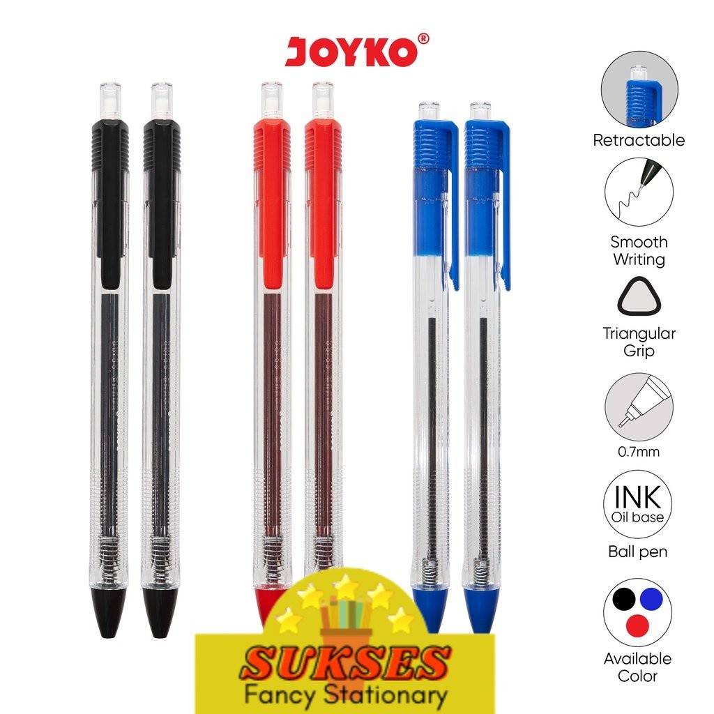 

Ball Pen BP-349 Vokus Pulpen Pena Joyko Trans 0.7 mm