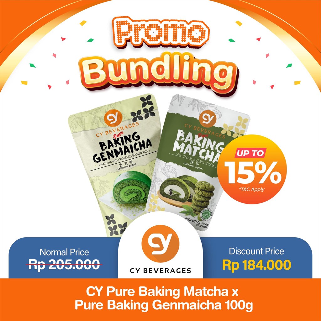 

Promo Bundling CY Baking Matcha X CY Baking Genmaicha