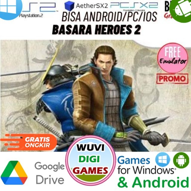 Jual PS 2 Basara Heroes 2 | Bisa di PC / Android / IOS Plus Emulator | Beli 3 Gratis 1 [WuviDigiGame