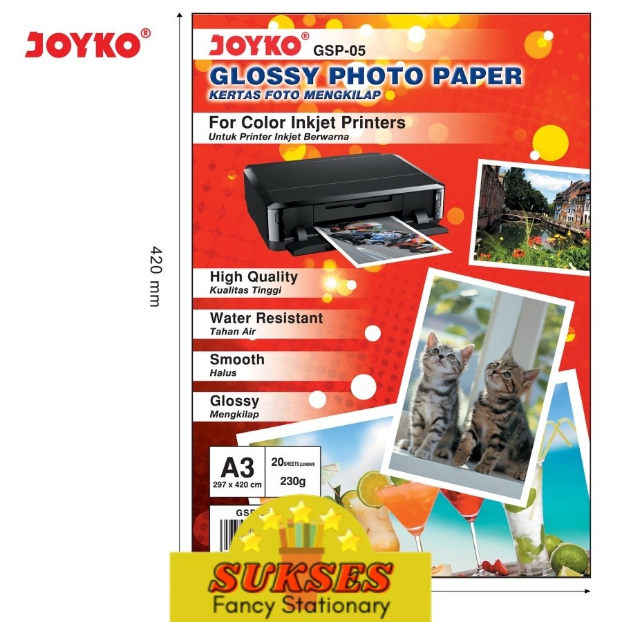 

Glossy Photo Paper Kertas Foto Mengkilap Gsp-05 20 Sheets Lembar