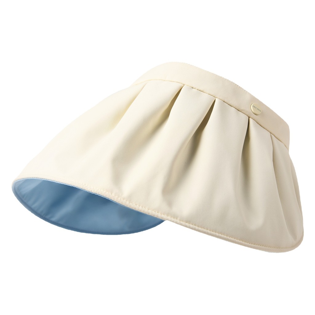 Shell Hat Hollow Top Sun Protection Hat Women's UV Protection Face Sunshade Sun Protection Big brim 