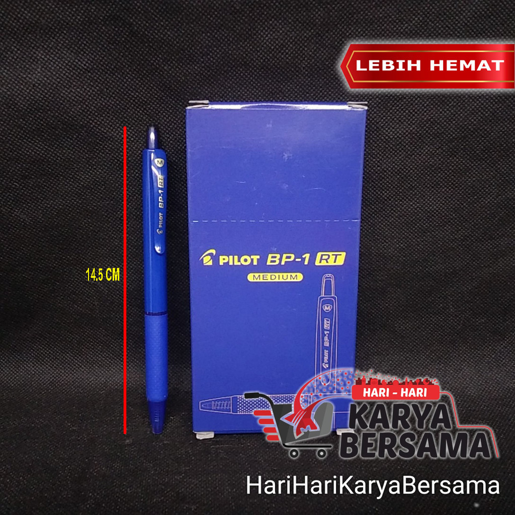 

PILOT BALL POINT PULPEN MEDIUM BP-1RT BLUE PER-BOX ISI 12'S