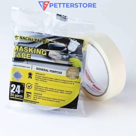 

Nachi Masking Tape 1 Inch / Lakban Kertas Nachi 24mm