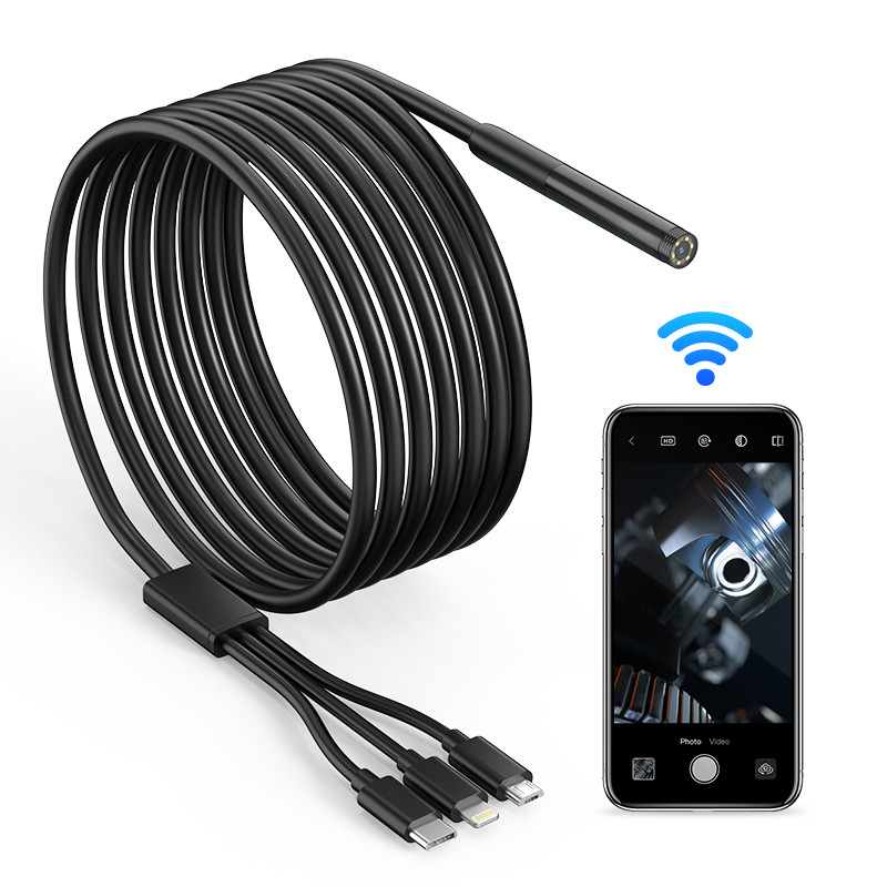3in1 Endoscope Camera IP67 Waterproof Inspection Camera USB car Endoscope Borescope IOS Endoscope Fo
