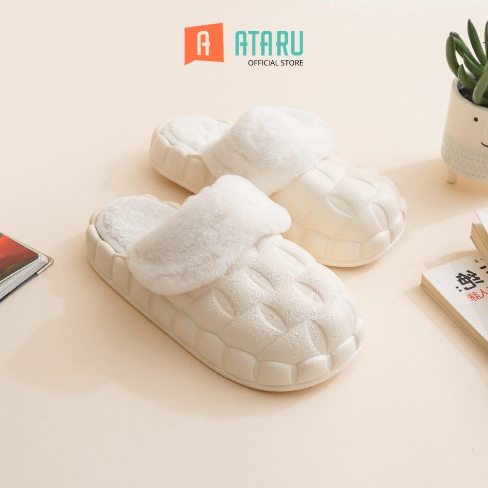 Ataru Ukuran 36/37 Sandal Rumah Igloo - Putih Home Slippers Alas Kaki Sandal Kamar Sendal Rumah Slip