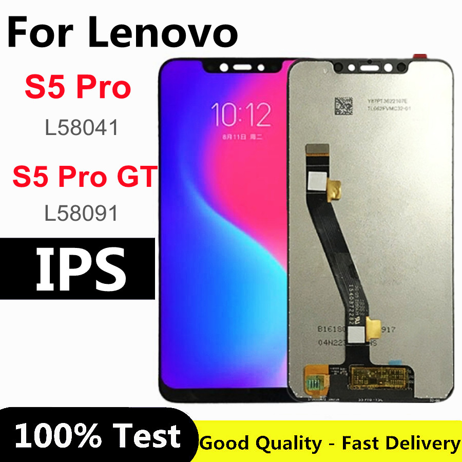 6.2 "untuk Lenovo S5 Pro L58041 Layar LCD Layar Sentuh Digitizer Panel Kaca Rakitan untuk Lenovo S5p