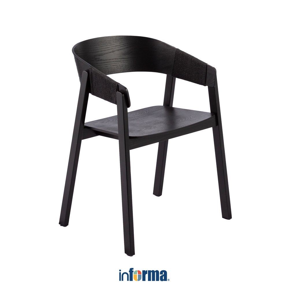 Informa Shiori Kursi Berlengan - Hitam Arm Chair Balcony Chair Kursi Ruang Tamu Kursi Santai Dekoras