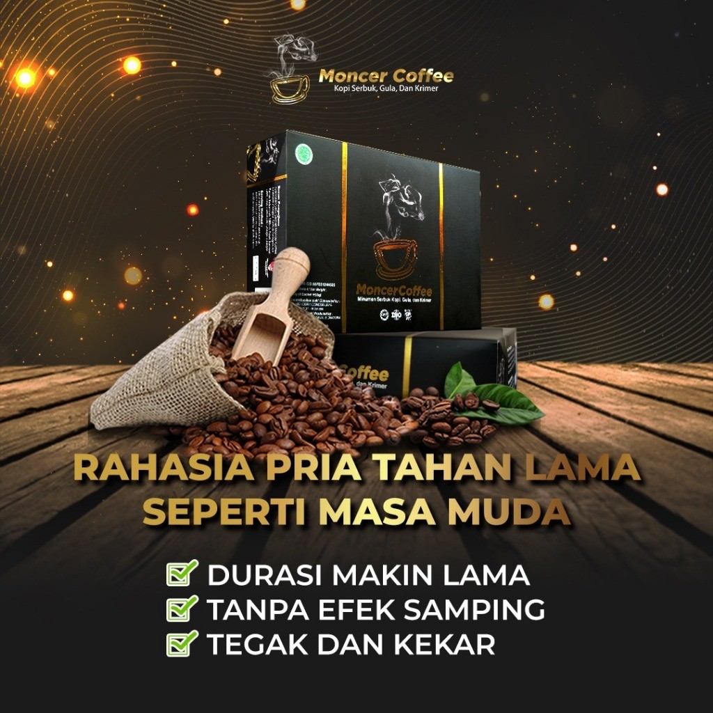 

8 Saset Monceer Coffee Original | Kopi Stamina Halal BPOM Suplemen Vitalitas Pria Dewasa