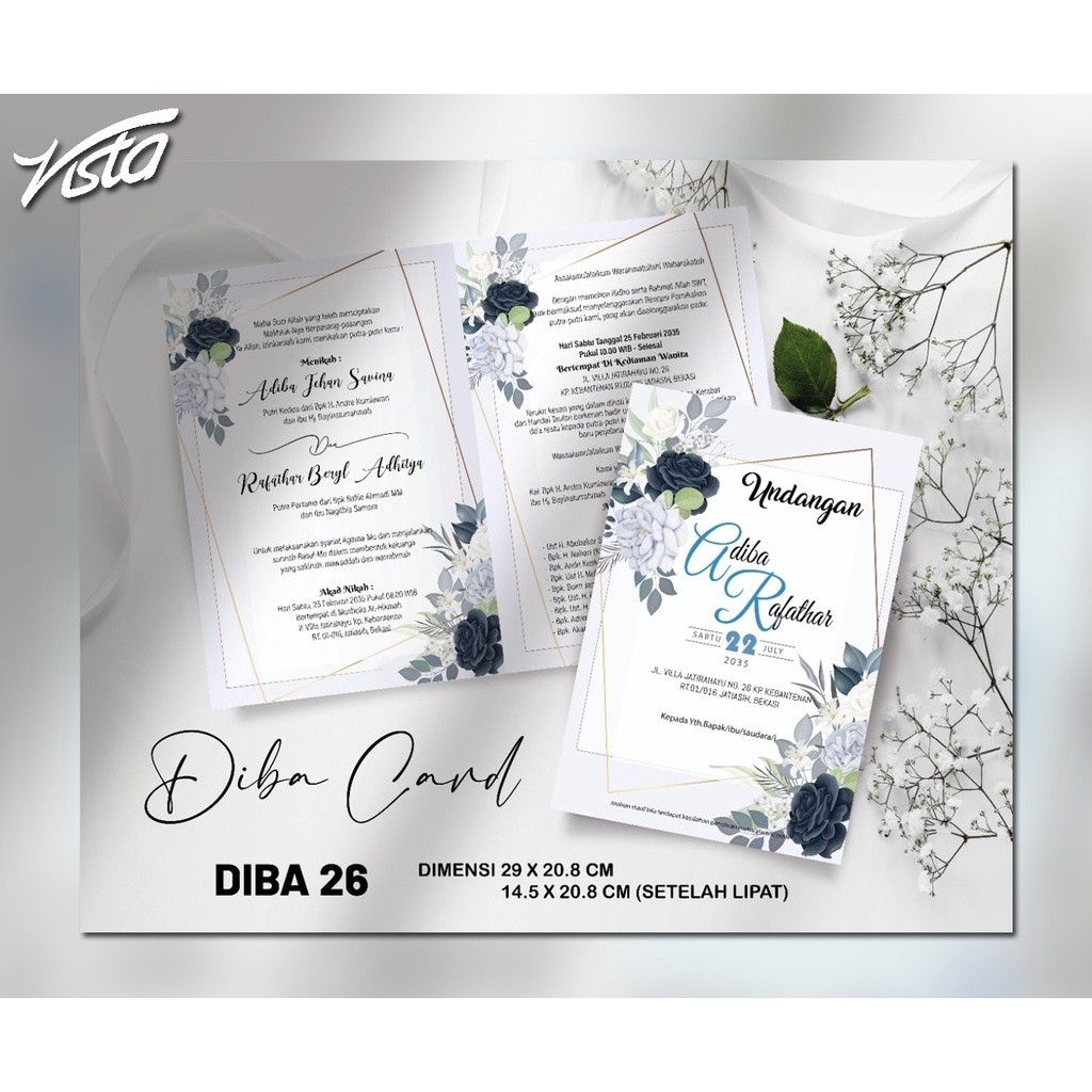 Blangko  diba card 26  Wedding Invitation