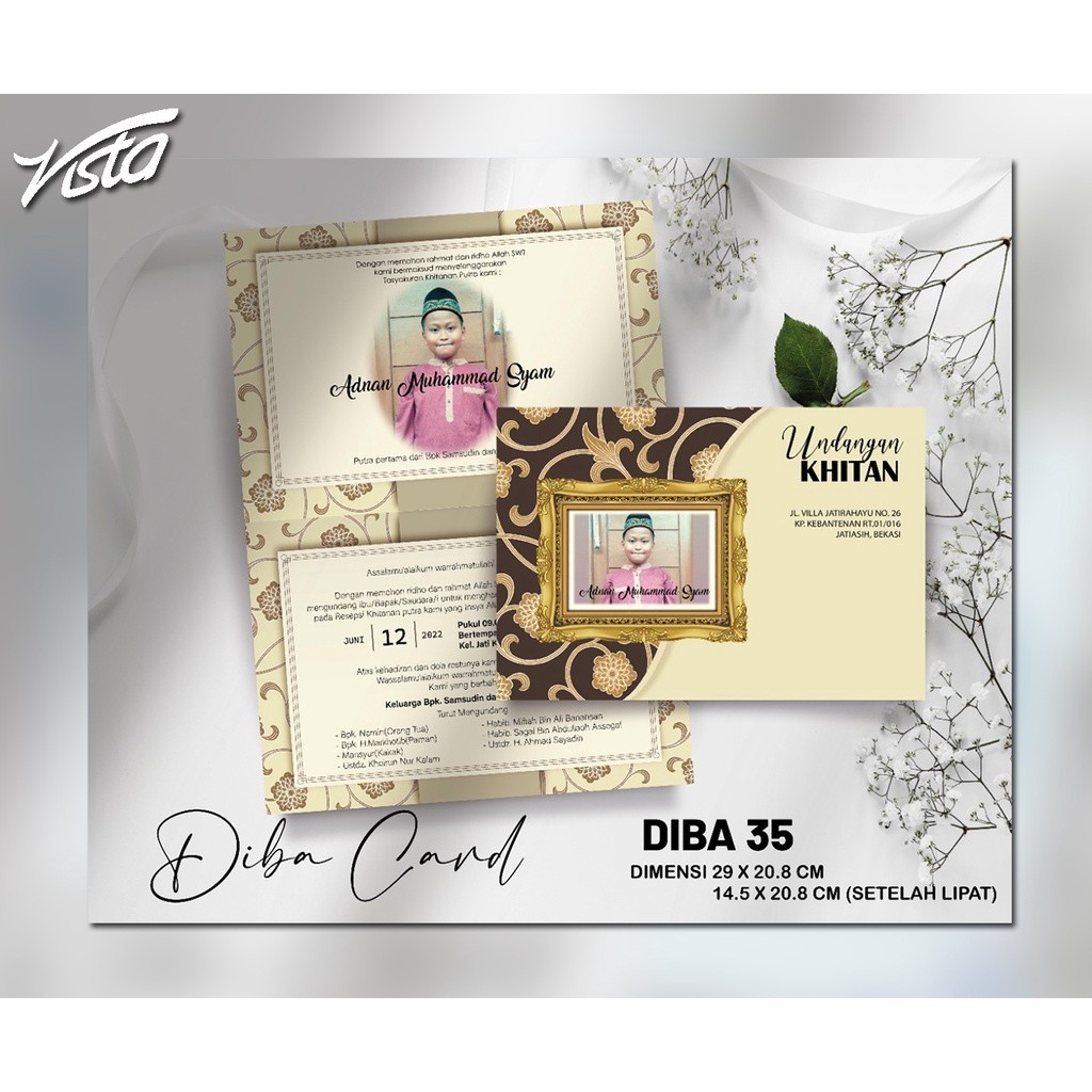 Blangko  diba card 33  Wedding Invitation