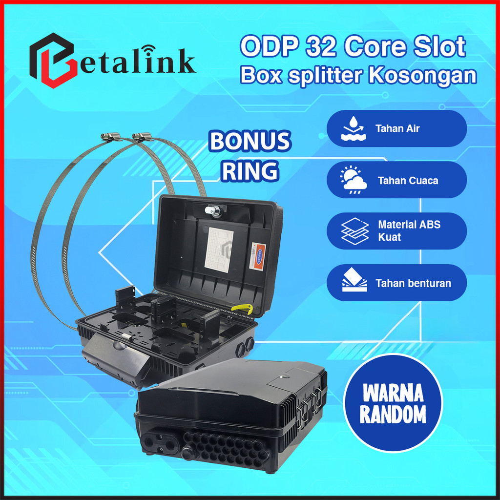 [TERLARIS] ODP 32 Core Model Double Lock Kosongan Box Splitter Optical Distribution Point Warna Rand