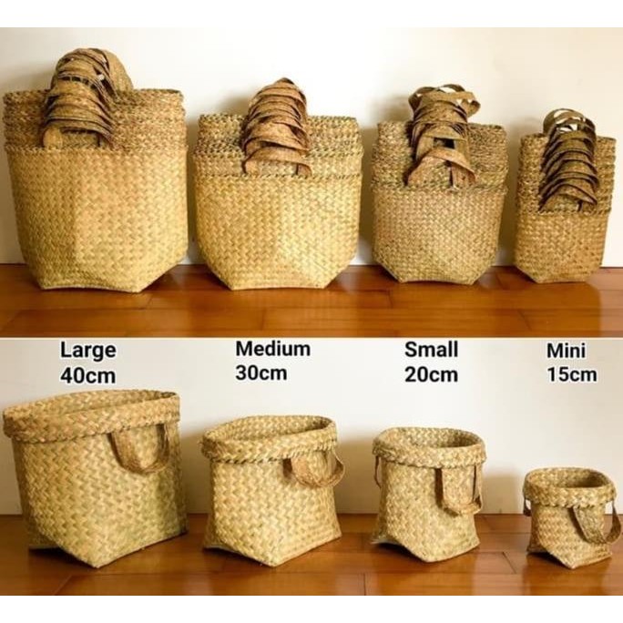 

Promo Tas Hampers Goodie Bag / Parsel Hadiah / Bakul Keranjang Purun Anyam - 15x15 terlaris