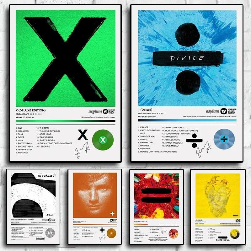 

Canvas Painting Posters and Prints Wall Art Pop Rapper Music Album Cover Ed Sheeran Poster Aesthetic Hip Hop Rock PLUS MULTIPLY