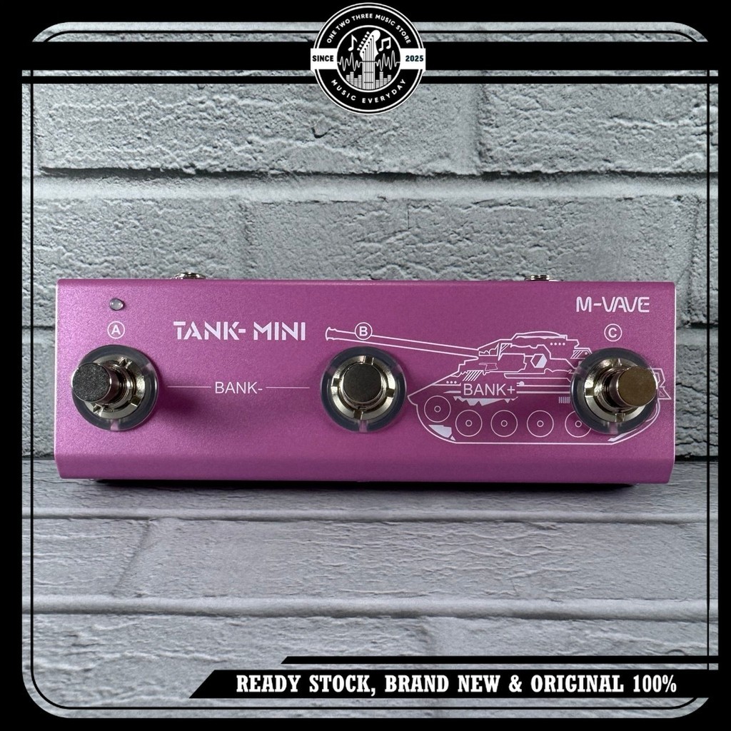Efek Gitar M-VAVE TANK-MINI Multi Effects Intelligent Processor Pedal Multi Efek Bluetooth Portable 