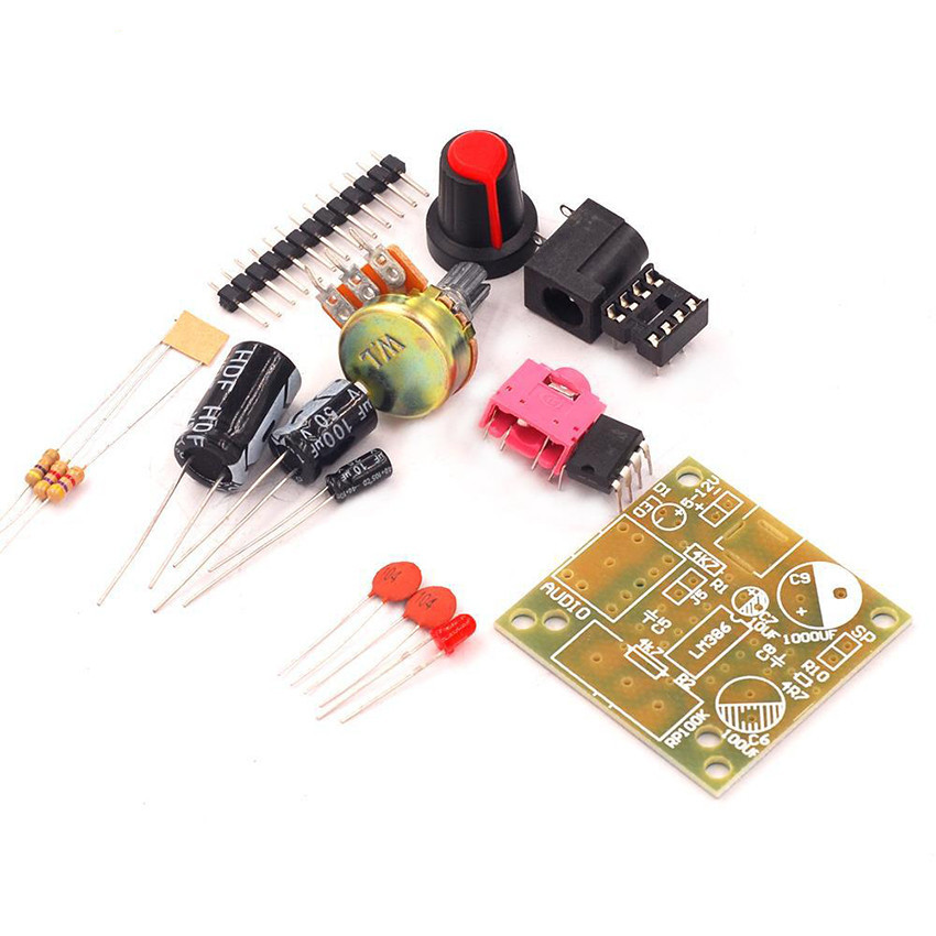 LANGSUNG KIRIM Paket DIY Kit Amplifier Audio Mini 3V-12V / Paket Kit Power Amplifier Mini Lm386 /