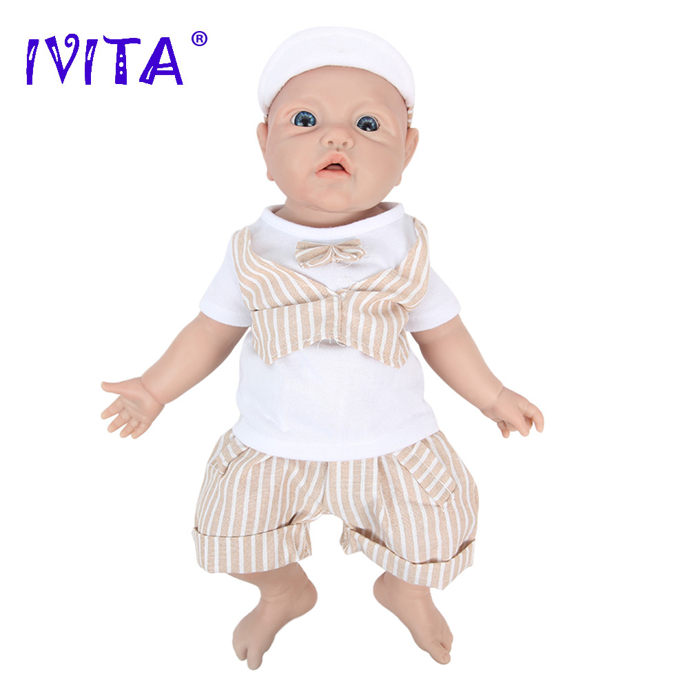 IVITA WB1526 43cm 2692g 100% Full Body Silicone Reborn Baby Doll  Realistic Boy Dolls Unpainted DIY 