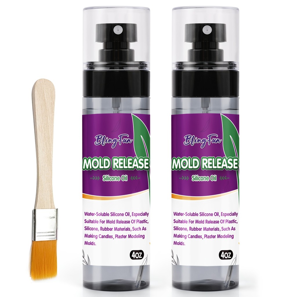 

BlingFun 4Oz Silicone Oil Releaser Spray, Candles & Epoxy Resin Mold Making Mold Releaser, Evenly Applied Easy To Clean