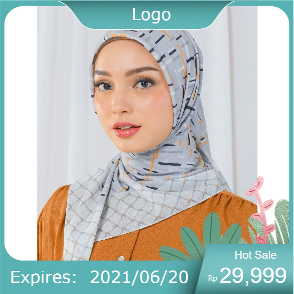 ZOYA ZEVINA Scarf  Cuci Gudang Hijab Segi Empat Voal Branded