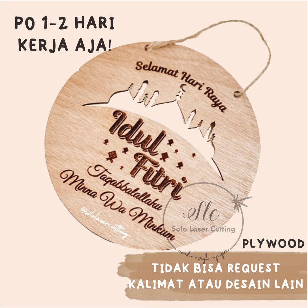 Gantungan Bulat Idul Fitri   / Dekorasi Ramadhan / Gantungan Hampers Lebaran / Ramadhan