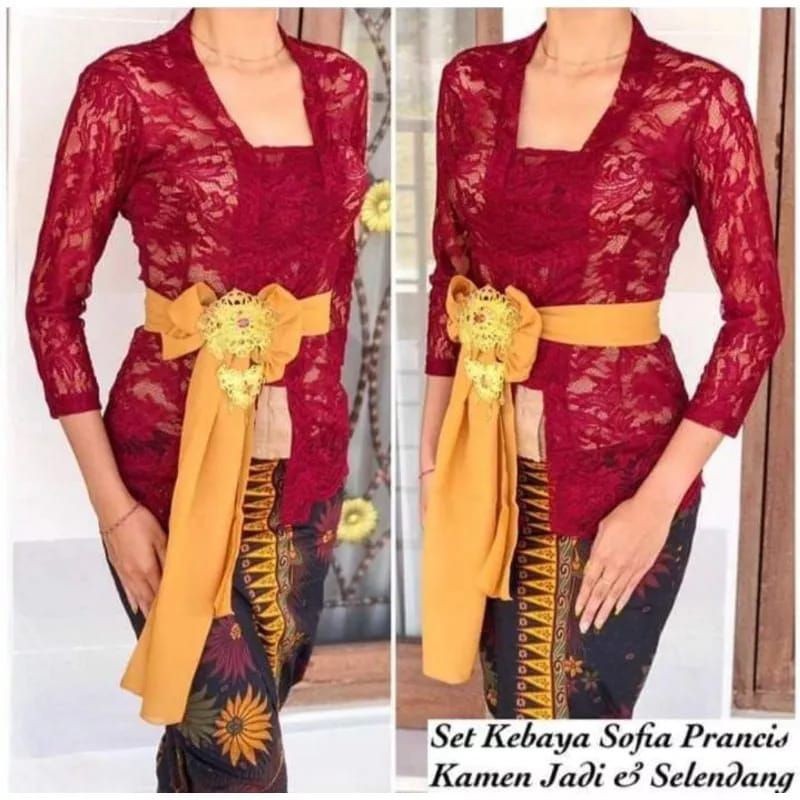 PROMO kebaya bali kekinian kutu baru bahan brokat halus premium