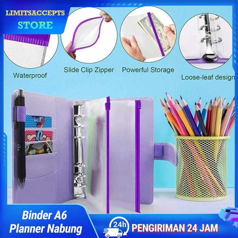 

​​Binder A6 Planner Nabung - Paket Lengkap Budgeting Organizer - Ring Buku Perencana Keuangan​​