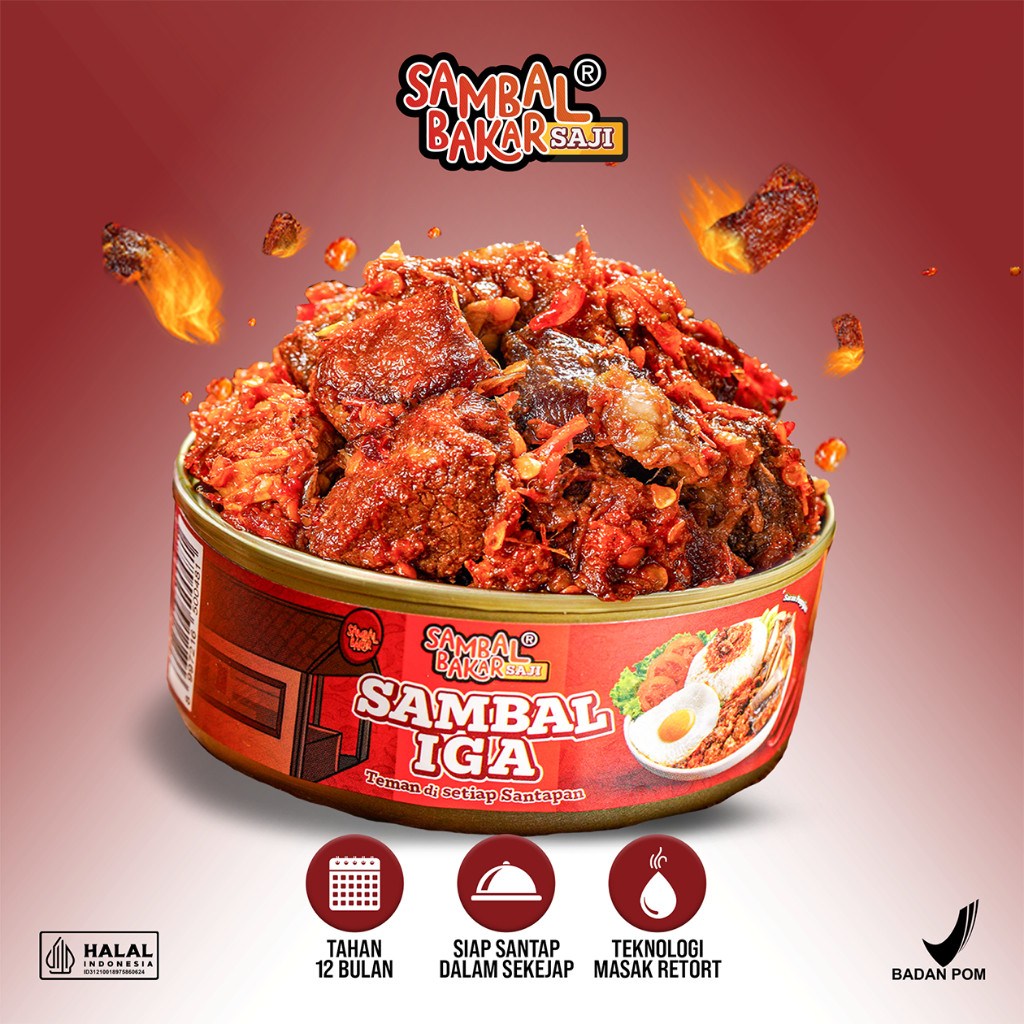 

Sambal Iga (140gr) - Sambal Bakar Saji - Sambal Bakar Indonesia