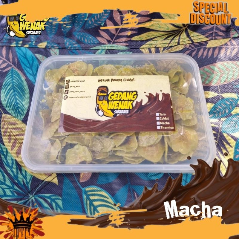 

NICE TASTED Keripik Pisang Coklat Lumer / Varian Tepak Rasa Macha JZL