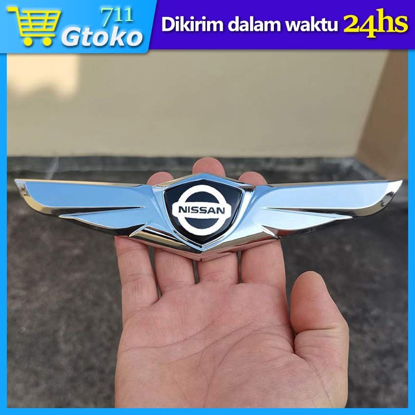 Sticker Emblem Logo Model Sayap Stiker Tempel Dekorasi Mobil Nissan