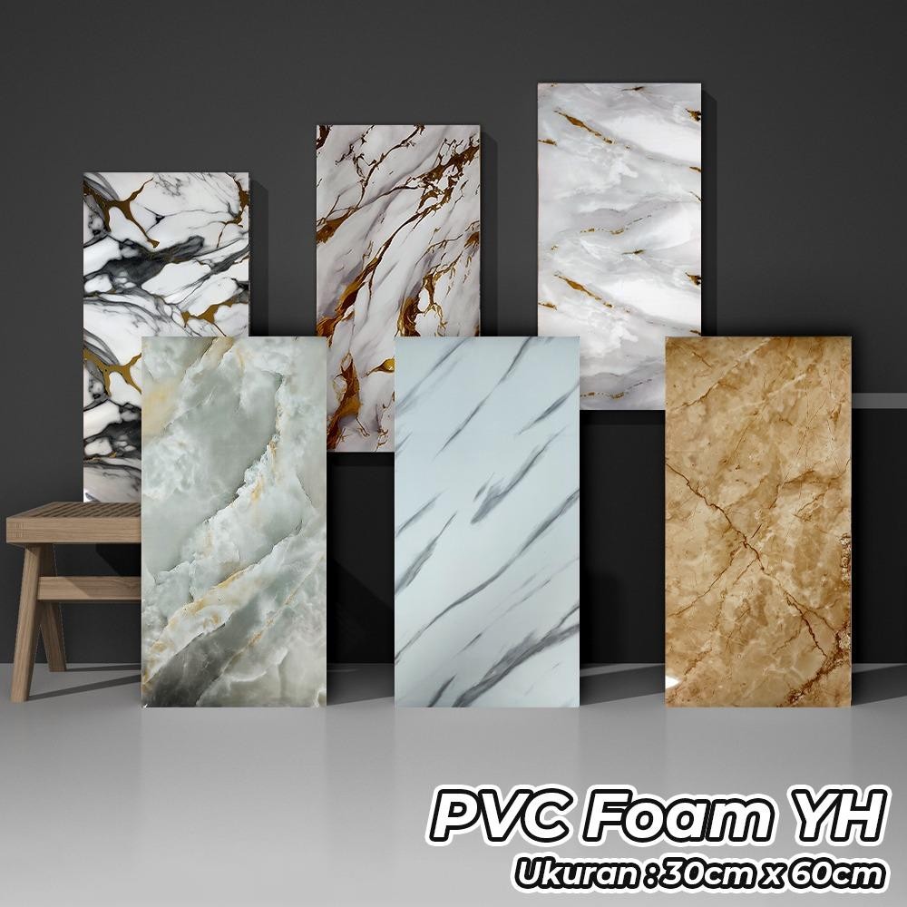Paket 20 lembar Wallpaper sticker keramik dinding dapur estetik VINYL Marble 30 x 60 cm Lantai Vinyl