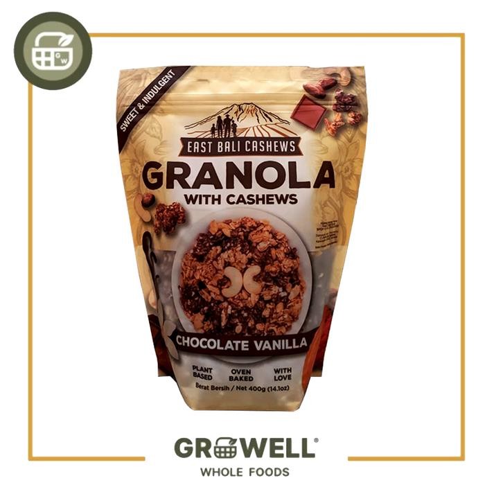 

EAST BALI CASHEW GRANOLA BITES CHOCOLATE VANILLA 400GR