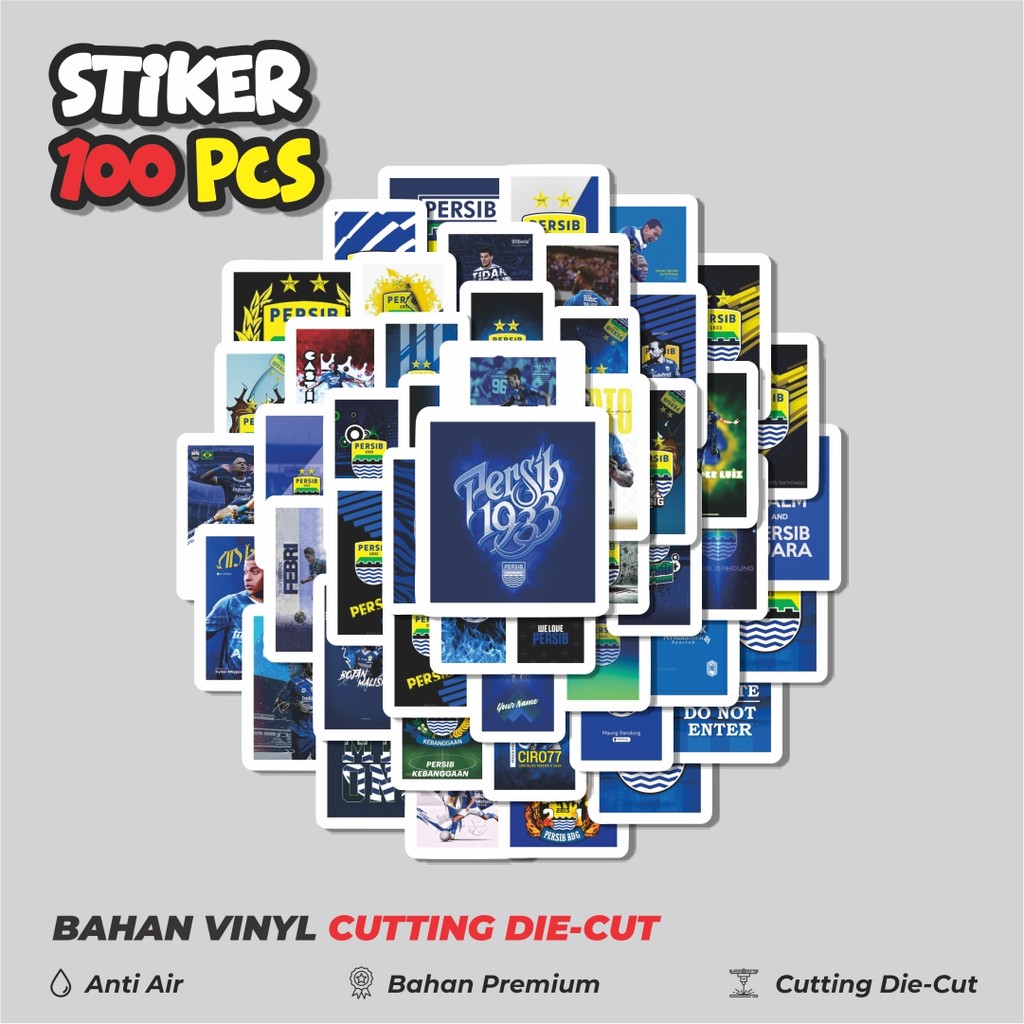 

Terbaru! 50 pcs Stiker Klub Bola Persib Dekorasi Lucu Kreatif untuk Notebook, Skateboard, HP
