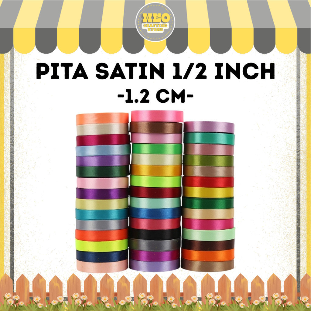 

Pita Satin 1/2 inch = 1.2 cm 1/2" 1,2cm 1/2' 1,2 cm 1,25