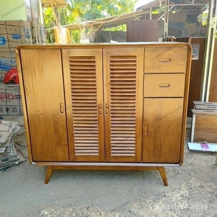 Lemari Retro Serbaguna Kayu Jati Solid/Lemari Anak kayu jati Minimalis/lemari serbaguna kayu jati pe