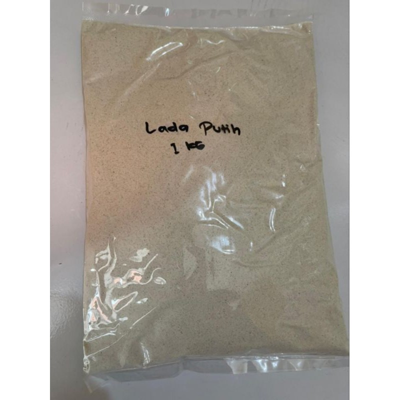 

Terlaris LADA PUTIH BUBUK/GROUND WHITE PEPPER 1KG