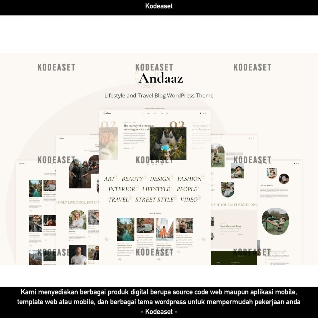 WORDPRESS THEME ANDAAZ - LIFESTYLE AND TRAVEL BLOG   D5522 TEMA TEMPLATE WEB BY KODEASET LISENSI ORI